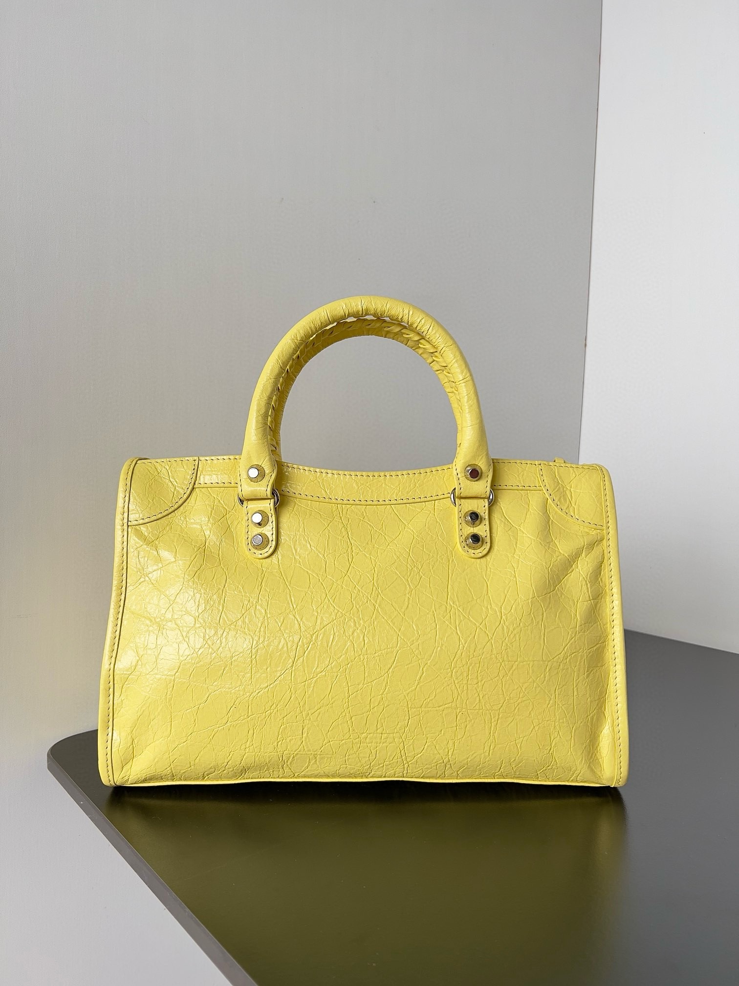 Knockoff Ba1en*iaga Le City Small Bag Yellow Arena Lambskin