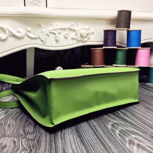 Green Swift Leather Top Replica H**me5 Kelly Danse Convertible Bag