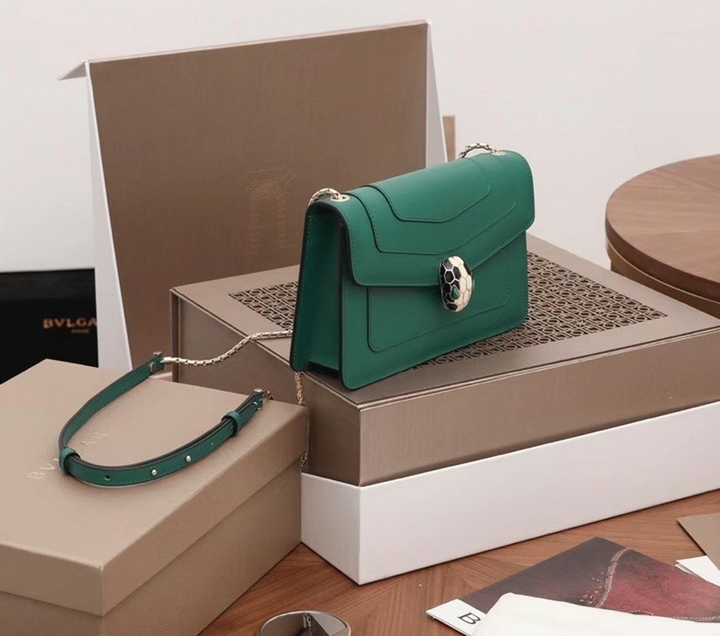 Replica Bv1g*ai Serpenti Forever Small Cross-body Bag Green Calfskin