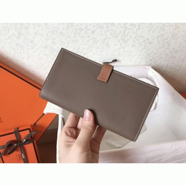 Taupe Brown Luxury Replica 1:1 H**me5 Bearn Wallet