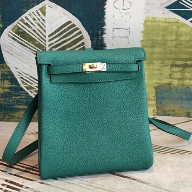Malachite Clemence Replica H**me5 Kelly Ado PM Backpack