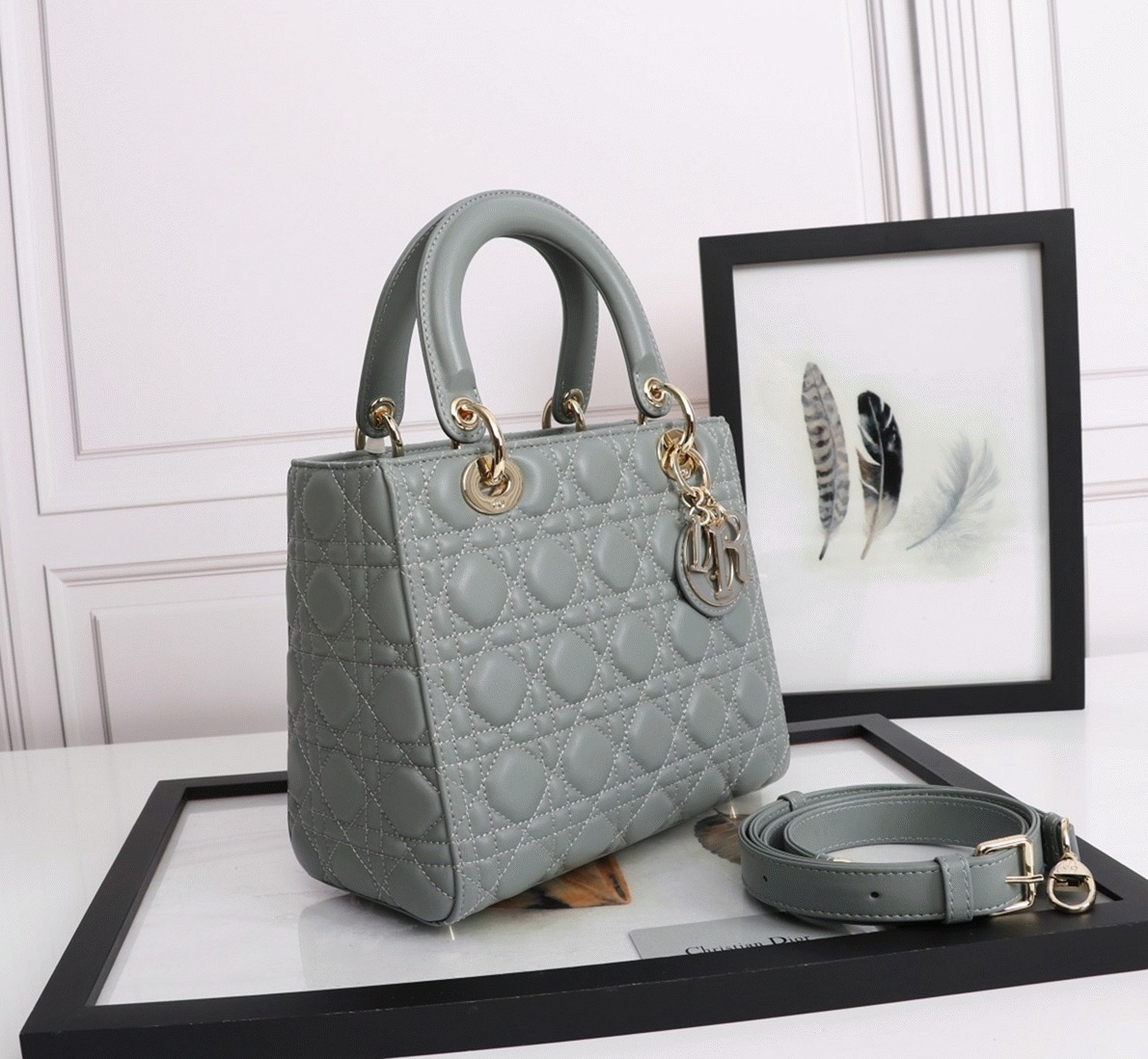 D10r Lady D10r Medium Bag Replica in Grey