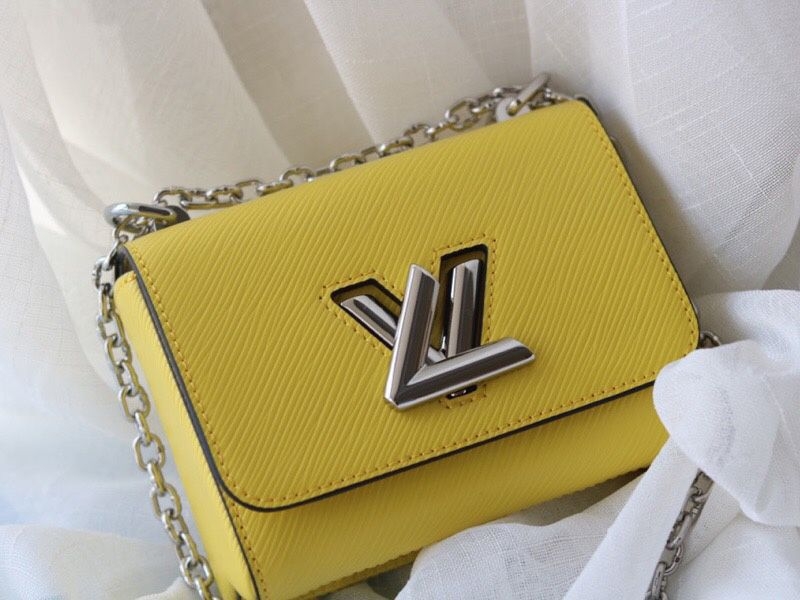 L0vis Vvtt0n Epi Leather Twist Mini Bag In Yellow