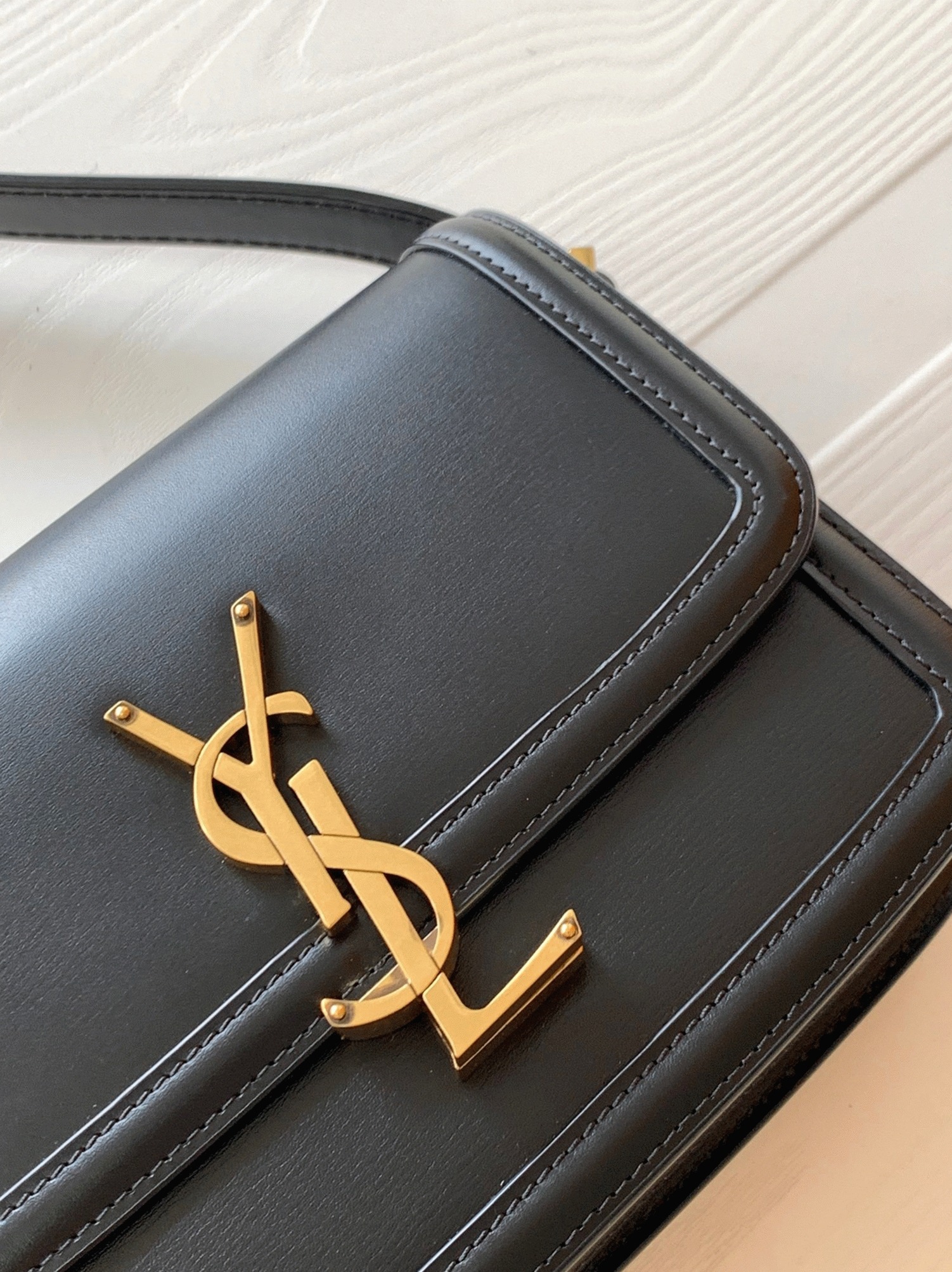 Replica Sa1nt Lau*nt Small Solferino Bag Black Calfskin