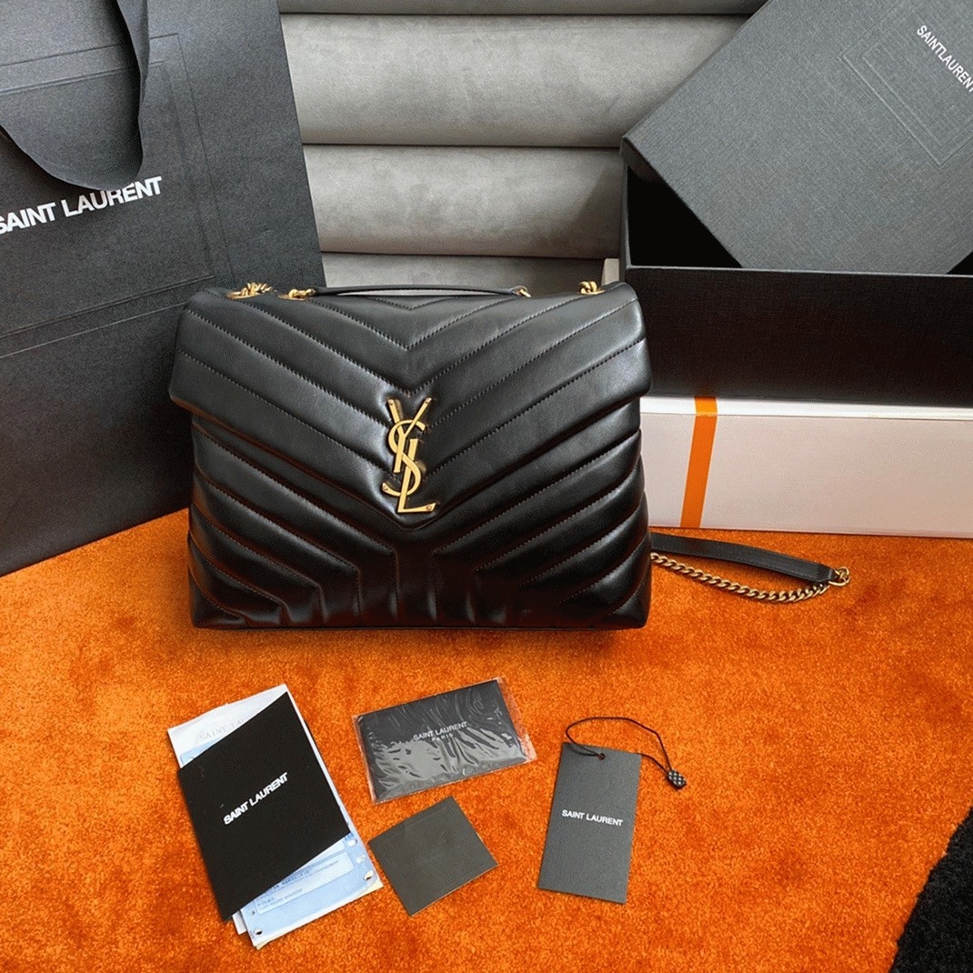 Replica Sa1nt Lau*nt LouLou Medium Chain Bag Black