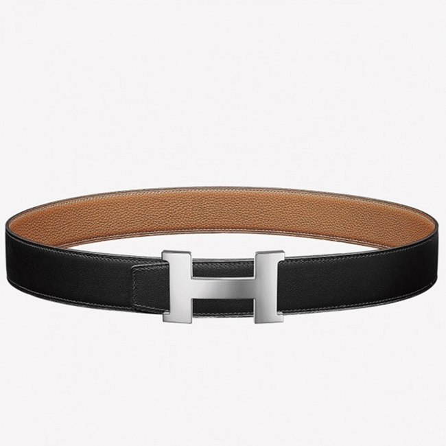 1:1 knockoff H**me5 Constance belt buckle in brown shade