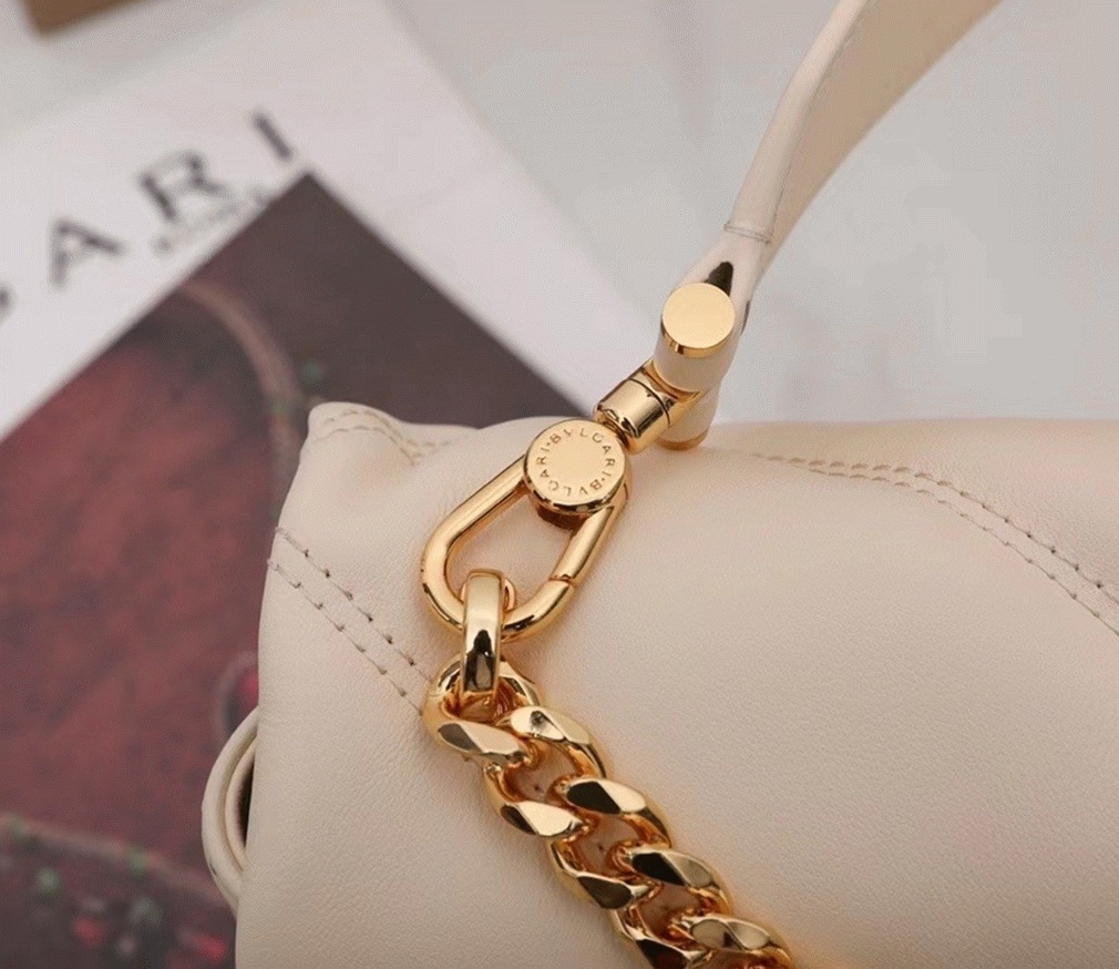 Knockoff Bv1g*ai Serpenti Cabochon Small Bag White Leather